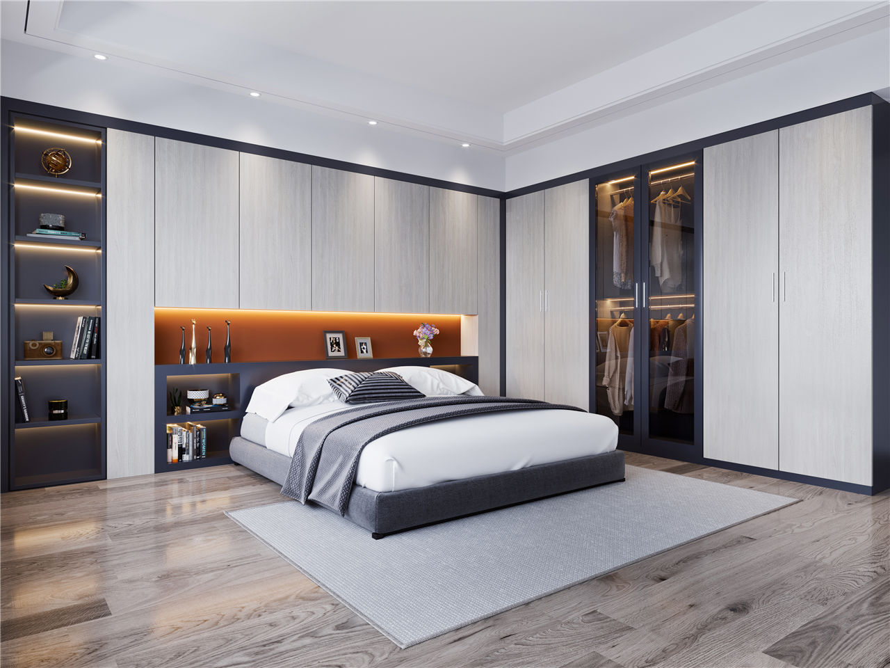 清風胡桃生態板-板材全屋定制案例