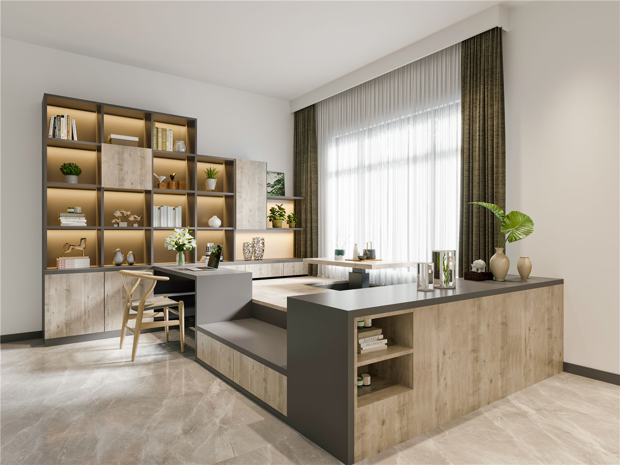 雅致赭石生態板-板材全屋定制案例