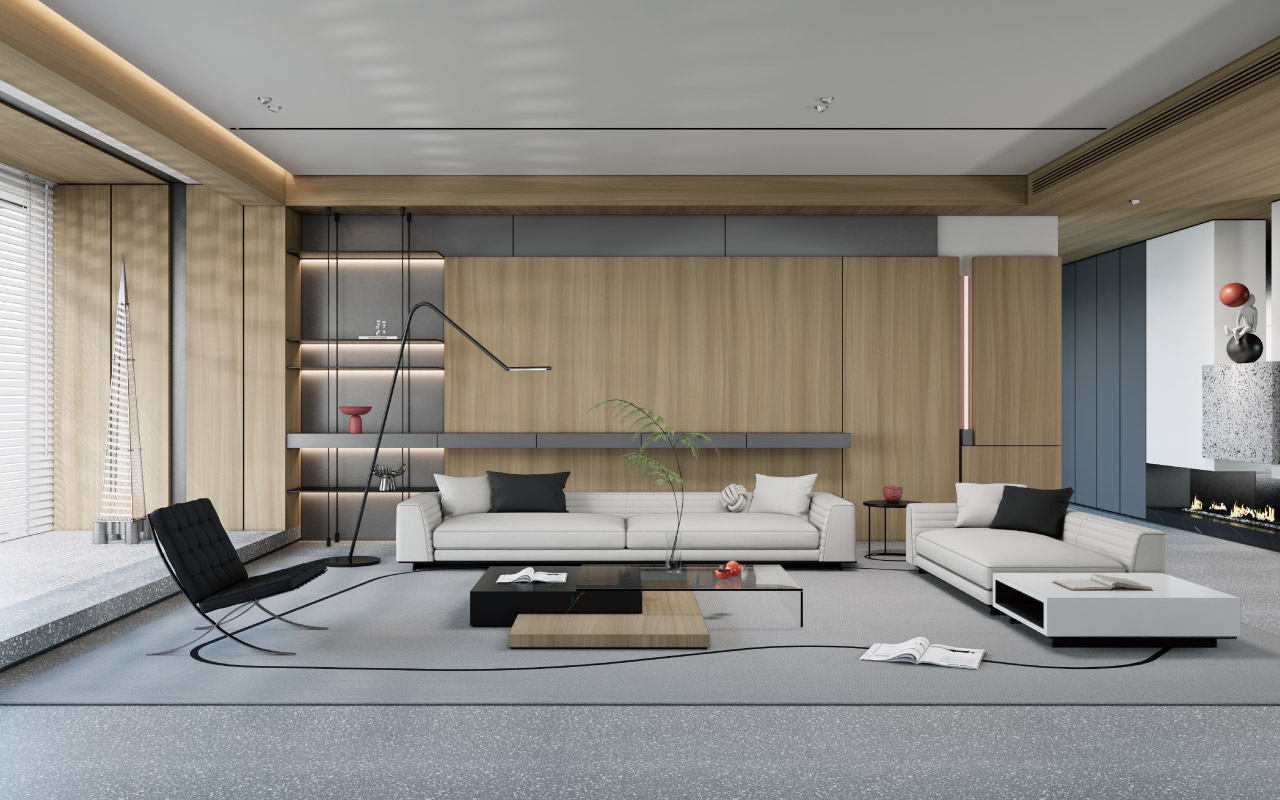 艾加胡桃生態板-板材全屋定制案例